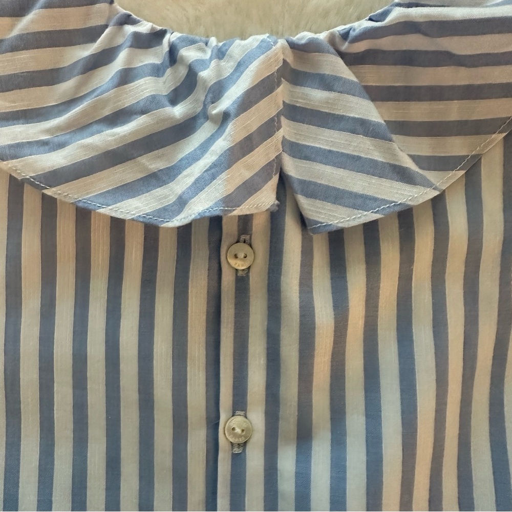 Jacadi | NWT - Blue Striped Smocked Dress - Size 18 Months - Picture 6 of 10